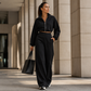 ⏰ Ultimo Giorno di Saldi – SCONTO 50% ✨Completo da donna: felpa corta con zip e pantaloni a gamba larga