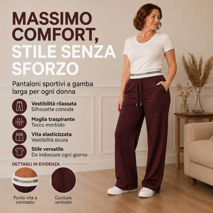 ⏰ Ultimo Giorno di Saldi – SCONTO 50% ✨Pantaloni tuta donna a vita alta e gamba larga