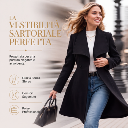 ⏰ Ultimo Giorno di Saldi – SCONTO 50% ✨Cappotto elegante da donna con colletto a revers e vestibilità slim