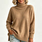 🔥SCONTO DEL 50%! 👚Maglione da donna a collo alto, in maglia, vestibilità ampia