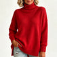 🔥SCONTO DEL 50%! 👚Maglione da donna a collo alto, in maglia, vestibilità ampia