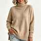 🔥SCONTO DEL 50%! 👚Maglione da donna a collo alto, in maglia, vestibilità ampia