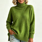 🔥SCONTO DEL 50%! 👚Maglione da donna a collo alto, in maglia, vestibilità ampia