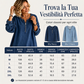 ⏰ Ultimo Giorno di Saldi – SCONTO 50% ✨Pull in denim da donna a maniche lunghe e mezza cerniera
