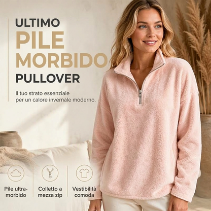 🔥SCONTO DEL 50%! 👚Donna Casual Confortevole Maglione con Zip a Quarti