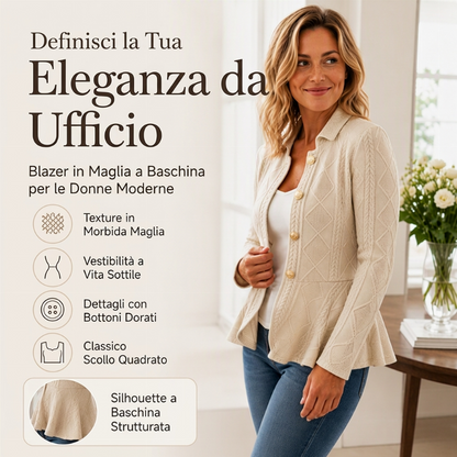 ⏰ Ultimo Giorno di Saldi – SCONTO 50% ✨Giacca Peplum Elegante con Volant per Donna