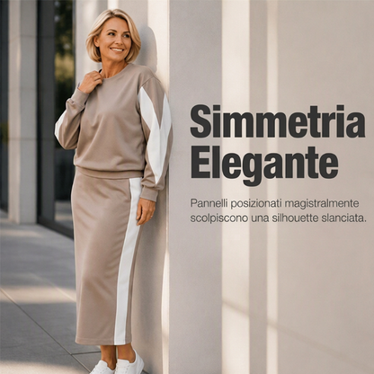 ⏰ Ultimo Giorno di Saldi – SCONTO 50% ✨Set due pezzi da donna: felpa in maglia e gonna midi