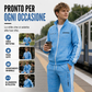 ⏰ Ultimo Giorno di Saldi – SCONTO 50% ✨Completo da uomo con giacca a zip intera e pantaloni, stampa geometrica