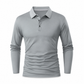 🔥SCONTO DEL 50%!👔T-shirt da uomo con colletto a maniche lunghe