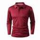 🔥SCONTO DEL 50%!👔T-shirt da uomo con colletto a maniche lunghe
