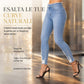 🔥SCONTO DEL 50%! 👖Jeans skinny aderenti da donna in azzurro chiaro, impreziositi da perline, con vita grezza sfilacciata e polsini alla caviglia strappati e sfregiati