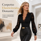 🔥SCONTO DEL 50%! 👚Top femminile con scollo a V profondo, maniche lunghe e pizzo