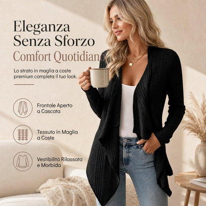 🔥SCONTO DEL 50%! 👚Cardigan lavorato a maglia da donna, a maniche lunghe e vestibilità morbida