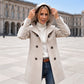 ⏰ Ultimo Giorno di Saldi – SCONTO 50% ✨Cappotto corto da donna a doppio petto con cappuccio
