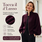 🔥SCONTO DEL 50%! 👚Maglione da donna in maglia con maniche a lanterna e chiusura lampo