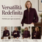🔥SCONTO DEL 50%! 👚Maglione da donna in maglia con maniche a lanterna e chiusura lampo