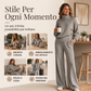 ⏰ Ultimo Giorno di Saldi – SCONTO 50% ✨Set donna maglia collo alto in maglia e pantaloni a gamba larga
