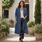 ⏰ Ultimo Giorno di Saldi – SCONTO 50% ✨Cappotto lungo in denim da donna con chiusura doppia a bottoni