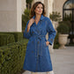 ⏰ Ultimo Giorno di Saldi – SCONTO 50% ✨Cappotto lungo in denim da donna con chiusura doppia a bottoni