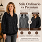 🔥SCONTO DEL 50%! 👚Felpa da donna con stampa leopardato e mezza cerniera