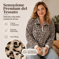 🔥SCONTO DEL 50%! 👚Felpa da donna con stampa leopardato e mezza cerniera