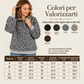 🔥SCONTO DEL 50%! 👚Felpa da donna con stampa leopardato e mezza cerniera