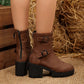🔥SCONTO DEL 50%! 👢Stivali da donna a polpaccio con tacco grosso e fibbia