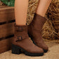 🔥SCONTO DEL 50%! 👢Stivali da donna a polpaccio con tacco grosso e fibbia