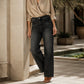 🔥SCONTO DEL 50%! 👖Jeans elasticizzati a gamba larga da donna, a vita alta