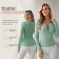 🔥SCONTO DEL 50%! 👚Maglione da donna a maniche lunghe, scollo a V e mezza zip