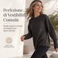 🔥SCONTO DEL 50%! 👚Maglione da donna con scolo rotondo e bordo smerlato