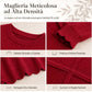 🔥SCONTO DEL 50%! 👚Maglione da donna con scolo rotondo e bordo smerlato
