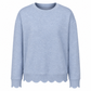 🔥SCONTO DEL 50%! 👚Maglione da donna con scolo rotondo e bordo smerlato