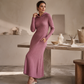 ⏰ Ultimo Giorno di Saldi – SCONTO 50% ✨Abito con cappuccio in maglia a coste casual da donna