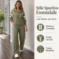 ⏰ Ultimo Giorno di Saldi – SCONTO 50% ✨Set donna composto da felpa casual e pantaloni a gamba larga