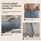 🔥SCONTO DEL 50%!👖Jeans da donna vintage a vita alta a zampa, pantaloni di denim drappeggiati a lunghezza pavimento