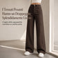 🔥SCONTO DEL 50%!👖Jeans da donna vintage a vita alta a zampa, pantaloni di denim drappeggiati a lunghezza pavimento