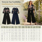 ⏰ Ultimo Giorno di Saldi – SCONTO 50% ✨Tuta jumpsuit elegante con stampa floreale, avvolgente, scollo a V, gamba larga, cintura in vita e maniche a 3/4 con volant