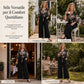 ⏰ Ultimo Giorno di Saldi – SCONTO 50% ✨Tuta jumpsuit elegante con stampa floreale, avvolgente, scollo a V, gamba larga, cintura in vita e maniche a 3/4 con volant