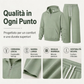⏰ Ultimo Giorno di Saldi – SCONTO 50% ✨Set casual da uomo con felpa mezza zip con cappuccio e pantaloni a gamba larga