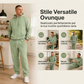 ⏰ Ultimo Giorno di Saldi – SCONTO 50% ✨Set casual da uomo con felpa mezza zip con cappuccio e pantaloni a gamba larga