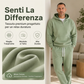⏰ Ultimo Giorno di Saldi – SCONTO 50% ✨Set casual da uomo con felpa mezza zip con cappuccio e pantaloni a gamba larga