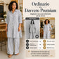 🔥SCONTO DEL 50%! 👚Set donna composto da camicia a righe lungo e pantaloni a gamba larga