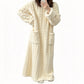 Maglia da notte lunga in peluche calda per donna