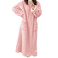Maglia da notte lunga in peluche calda per donna