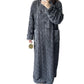 Maglia da notte lunga in peluche calda per donna