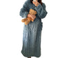 Maglia da notte lunga in peluche calda per donna