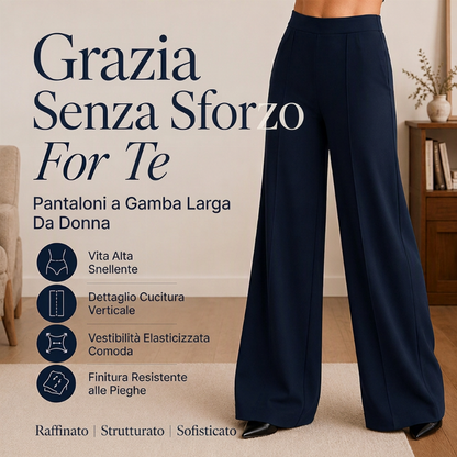 🔥SCONTO DEL 50%! 👖Pantaloni femminili casual a vita alta e gamba larga