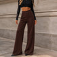 🔥SCONTO DEL 50%! 👖Pantaloni femminili casual a vita alta e gamba larga