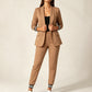 Set da donna composto da blazer aperto e pantaloni